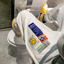 数据好！主推！2023秋冬新款男士中性运动裤贴标潮牌卫裤K2031P55图片