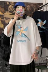 Q11112-P30春夏季七分袖t恤男大码五分袖男短袖中袖，男装T恤，电商A040
