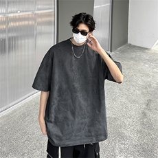 扎染短袖X5547-TP3048夏季可二开脏脏T休闲百搭五分袖T恤男，男装T恤，电商A102