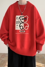 半高领毛衣男士大码针织衫男毛线衣男M18352-P45加绒款-P65，男装针织衫/毛衣，电商A040