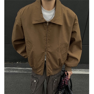 黑墙春季翻领飞行服夹克短款外套男装宽松外套春装拉链衫S384特68图片
