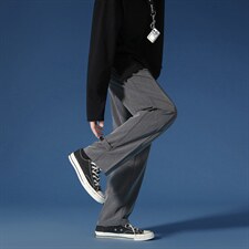 垂感西裤男士春秋季直筒宽松韩版潮流休闲长裤加肥加大码运动裤子,男装休闲裤,星座718-1