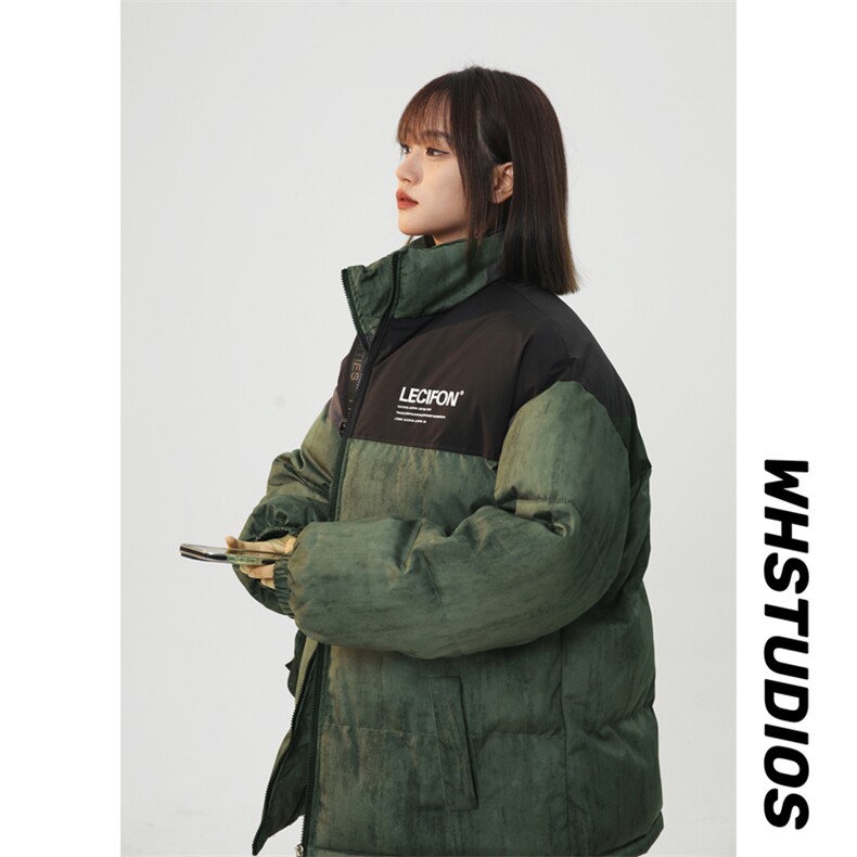 2025拼接棉衣棉服女面包服中性风迷彩印花棉袄宽松外套1613C-P70,女装棉衣/棉服,星座207