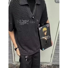 网图现货夏季美式翻领镂空针织POLO衫6608/P42，男装Polo衫，星座205-3