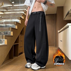 重磅500g保暖银狐绒华夫格卡扣腰带男弯刀裤K5730J加绒-特P40控78，男装棉衣，电商A001