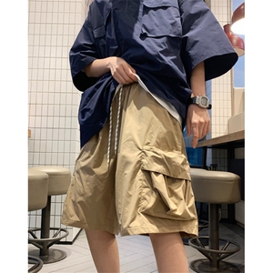 日系cityboy大口袋工装短裤男户外宽松直筒五分裤 KA092图片