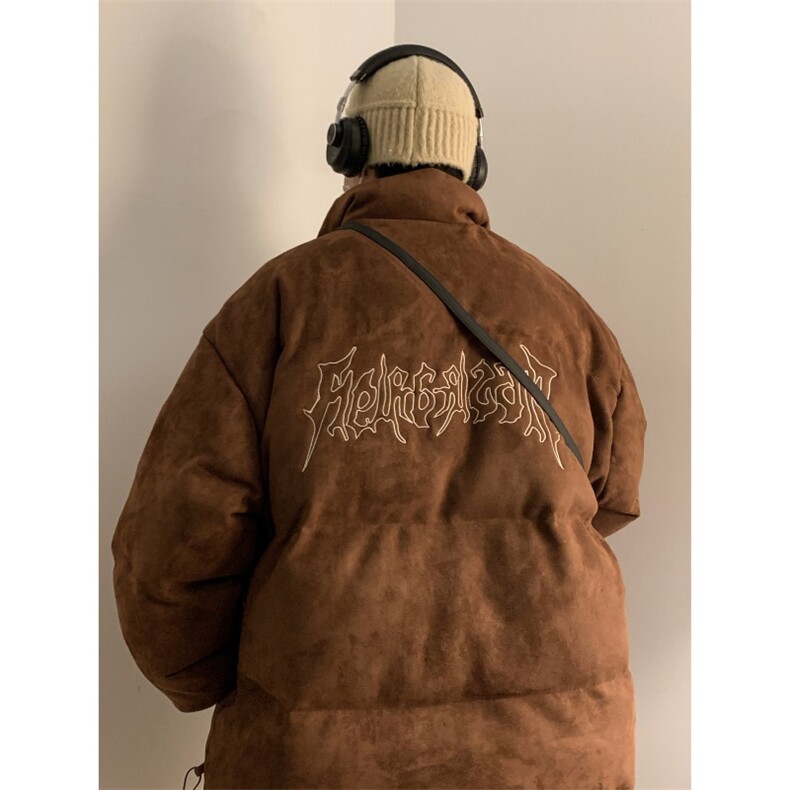 电商DSA028-MY2202100聚酯P110冬季麂皮绒立领刺绣棉衣男控138,男装棉衣,电商A028