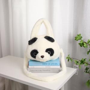 熊猫头包玩偶形状背包毛绒整袋起售，童话毛绒