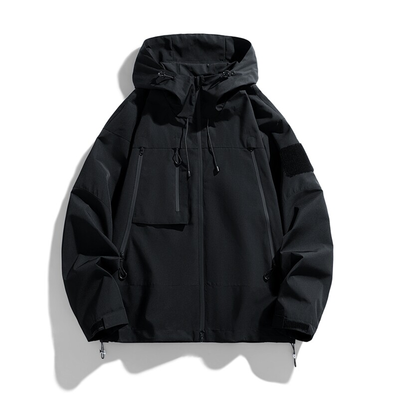 中性风工装冲锋衣男高品纯色宽松夹克外套DSA157B-J91-P60,男装夹克,电商A157B
