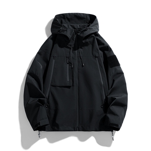 中性风工装冲锋衣男高品纯色宽松夹克外套DSA157B-J91-P60图片