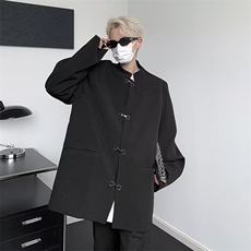 小众设计感西服男士春秋季风立领垫肩小西装X505-P75，男装西服，星座1109-3