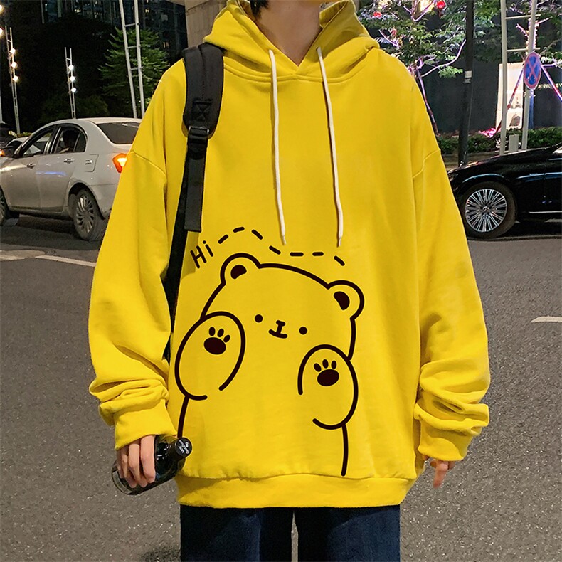 WY2236-P35纯棉连帽卫衣男大码运动帽衫宽松薄外套男,男装卫衣,电商A040