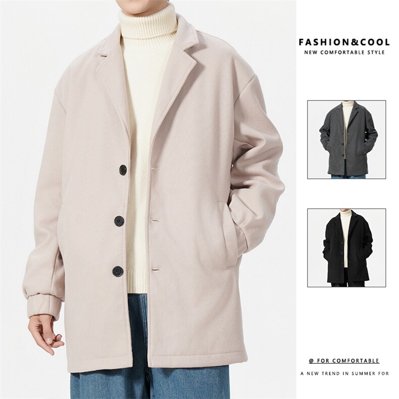 2025秋冬毛呢外套男中长款毛呢大衣男JK2182-P98，男装毛呢大衣，星座210-1