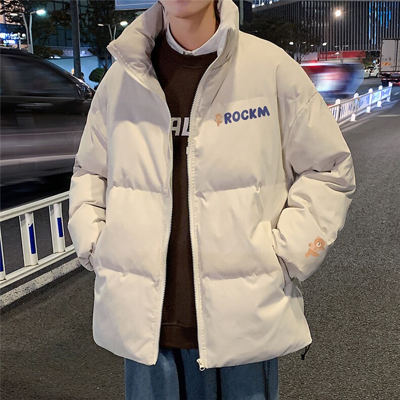 秋冬新款韩版加绒加厚保暖立领宽松棉服外套男MY2058P95控118,男装棉衣,电商A268A