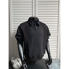 解构卫衣男春秋潮牌美式重磅polo衫宽松高级感25XW99603特批28，男装卫衣，电商A042