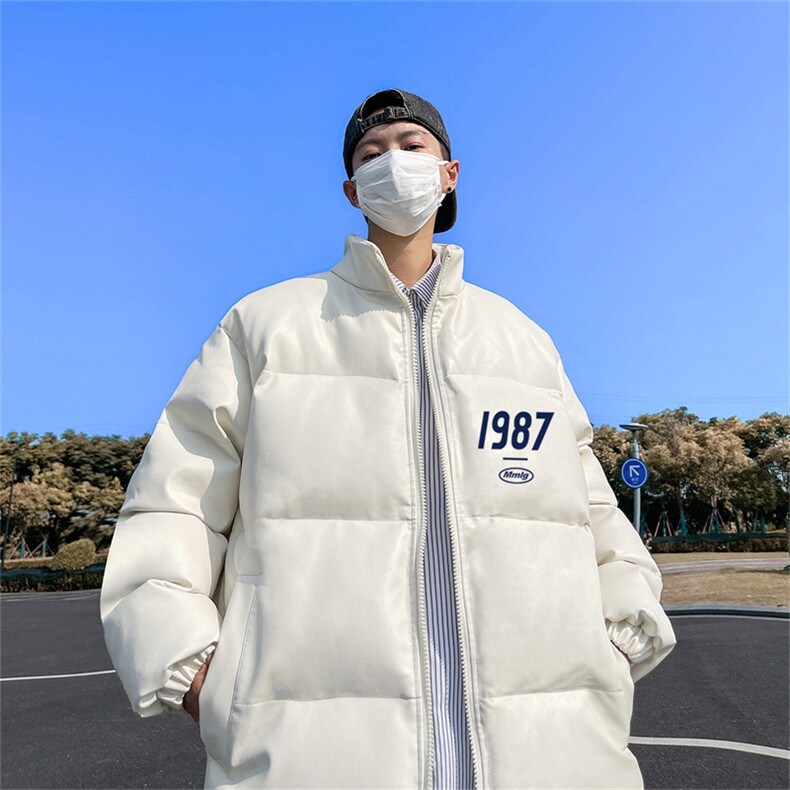均可提供短视频高品质港风1987百搭PU皮加厚棉衣PM23-p110控148,男装棉衣,星座508（原C305）