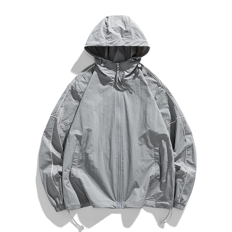 防晒指数50+薄款宽松大码港风防晒衣夹克皮肤衣F701P55，男装防晒衣，星座1204-3