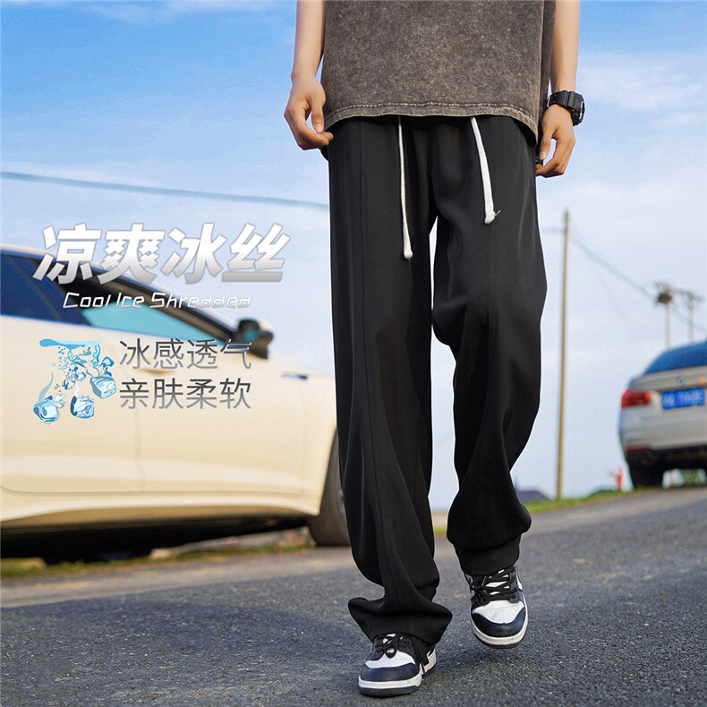 714-1-KS03-P55-X79-成分：97%聚脂纤维3%氨纶（冰丝长裤），男装休闲裤，星座715-2