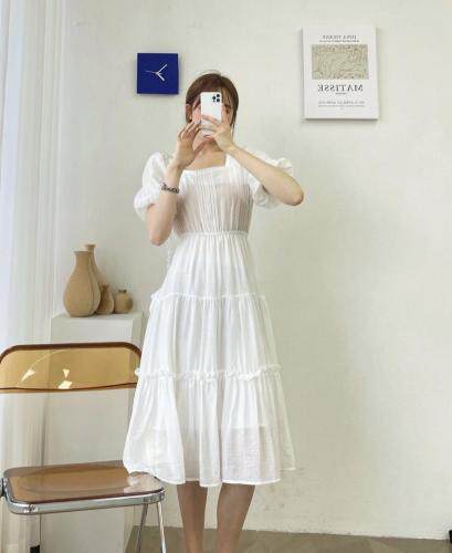 夏季新款带包包连衣裙，女装连衣裙，墨初