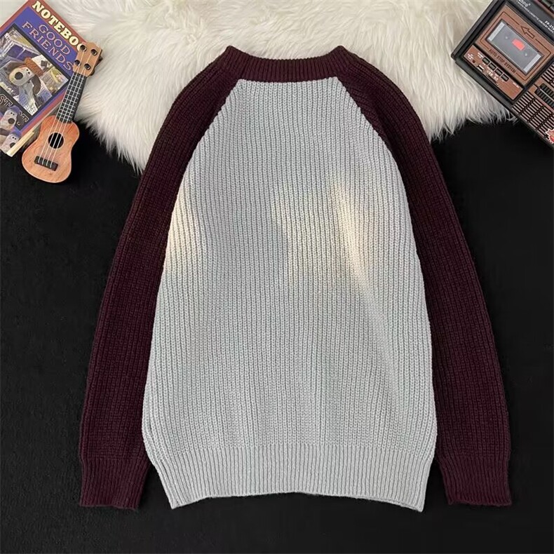 慵懒时尚长袖毛衣原宿ins流行简约气质潮流百搭文艺新款日系，男装针织衫/毛衣，星座1210-1