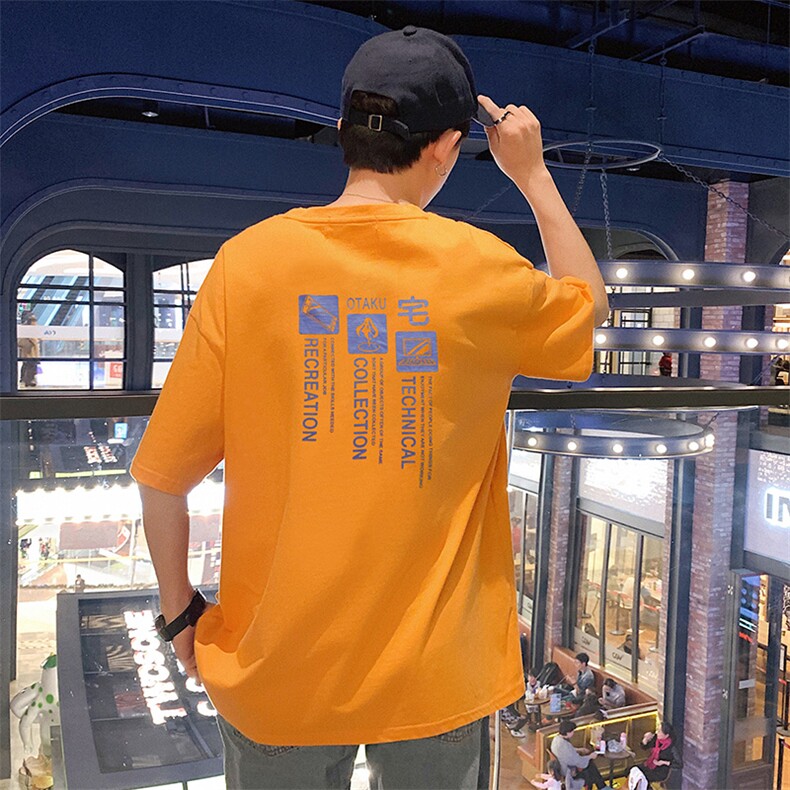 714-1-1096男新款时尚港风体恤短袖高品质纯棉T恤x新,男装T恤,星座714-1