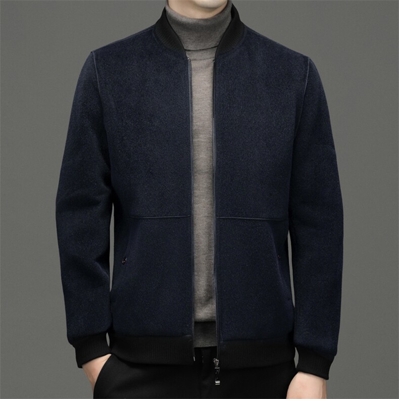 CXN2116钱塘2020-2冬季厚款加棉中年男士商务休闲简约夹克P165,男装毛呢大衣,钱塘207-2