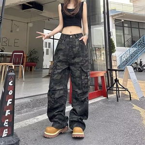 迷彩休闲裤男女韩版潮流大口袋帅气百搭2025夏季ins长裤K6219-P49图片