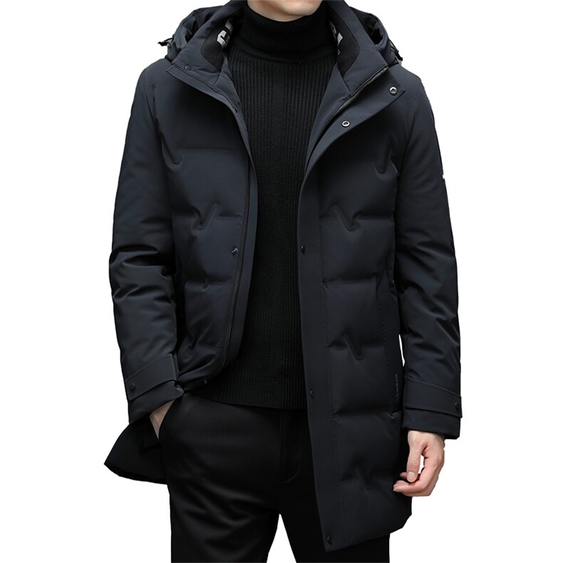 新款冬季中青年男可拆卸帽羽绒服爸爸装厚保暖外套DFLDY7007-P365图片