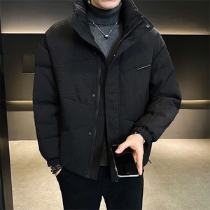 店主风时尚立领羽绒服男上衣2025冬季男士潮牌休闲白鸭绒外套