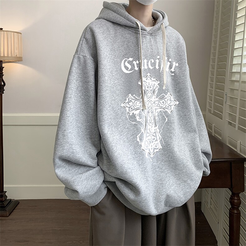 连帽卫衣男大码运动服帽衫外套WY2268-P35加绒款-P40,男装卫衣,电商A040
