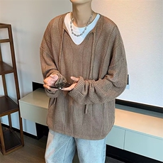 复古小众慵懒风宽松镂空针织衫长袖百搭上衣男B6019P42，男装针织衫/毛衣，星座1116-2