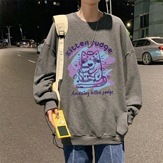 S6317-P28秋季圆领卫衣男大码韩版宽松长袖外套，男装卫衣，电商A040