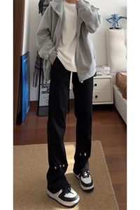 秋冬美式高街vibe运动加绒休闲卫裤货号K2485特P4578加绒P60图片