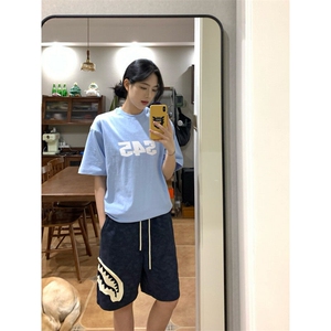 【有货】C3115CC-特P35 鲨鱼嘴贴布绣运动休闲短裤男女图片