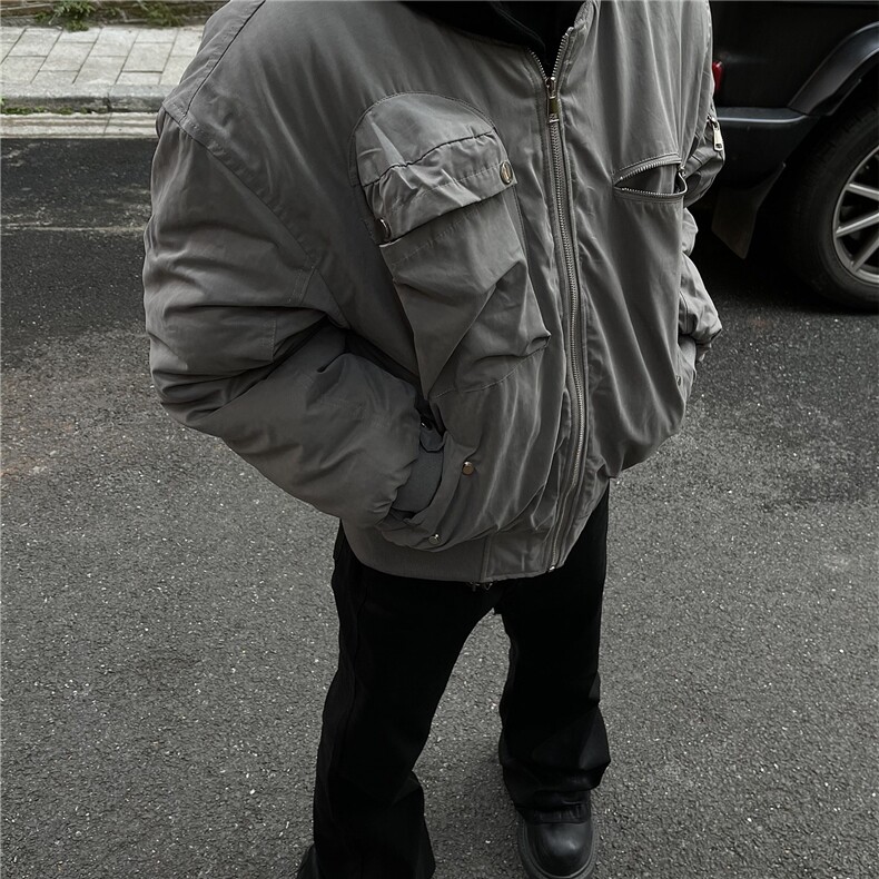 【有货】DM8057-P102美式飞行员夹克棉服男冬季廓形高级感棉衣潮图片