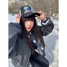 W9406-P60网图现货新款潮复古嘻哈刺绣拼接夹克宽松棒球服外套，男装夹克，星座1608-2