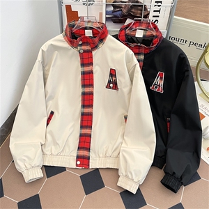 美式街头翻领夹克男cleanfit高街宽松飞行服外套JK19-P70图片
