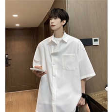 不规则纯色单品潮衬衫A071-C02-P38，男装衬衫，电商A071