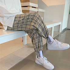 现货格子束脚裤夏季休闲裤KD279-P25，男装休闲裤，电商D312-1