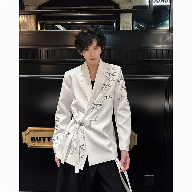 现货25秋冬重工银线刺绣男士仙鹤礼服西装xz129-p178,男装西服,电商B288