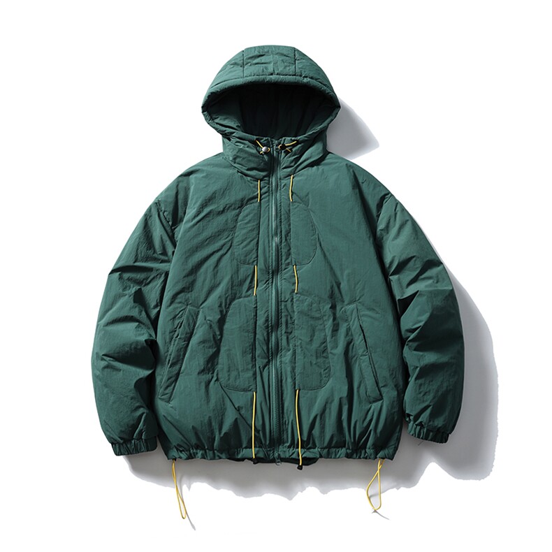 南夏乔装2025冬季新款日系不规则贴补连帽90羽绒服休闲面包羽绒袄,男装羽绒服,电商S006（B521）