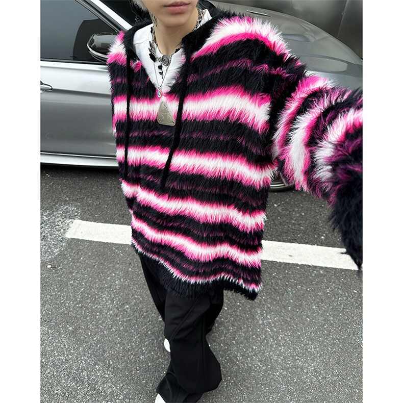 美式复古条纹撞色毛衣慵懒高级感男宽松针织衫长袖外套Y95377-p60,男装针织衫/毛衣,星座1008