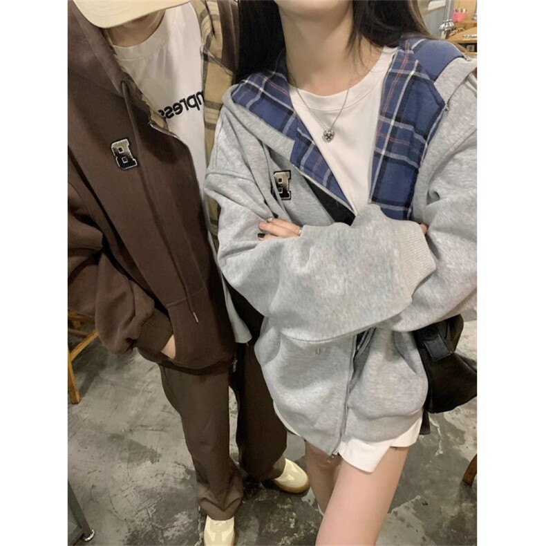 5340-P55刺绣#后包领休闲服连帽卫衣薄款/加绒图片