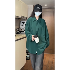 长期有货多色韩味冰丝长袖衬衫防晒7636-P40现货，男装防晒衣，电商A059