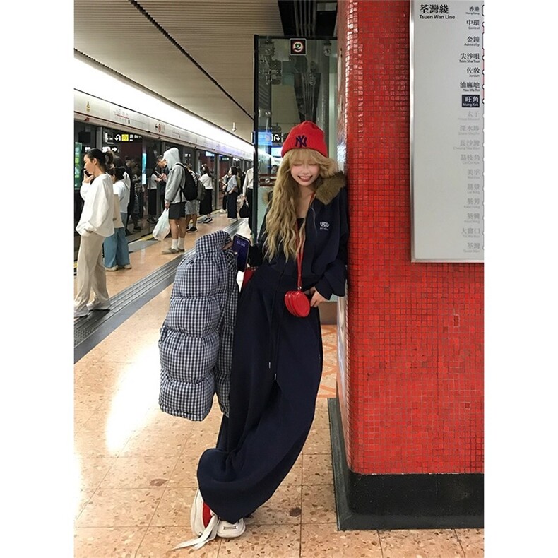 美式复古刺绣撞色格子立领棉马甲男女秋冬宽松休闲无袖外套,女装短外套,星座1210-1