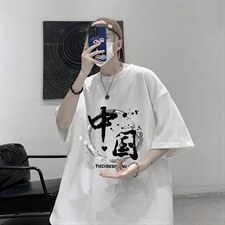 HT73134-P22华夫格t恤男短袖男大码五分袖大皂风，男装T恤，电商A040