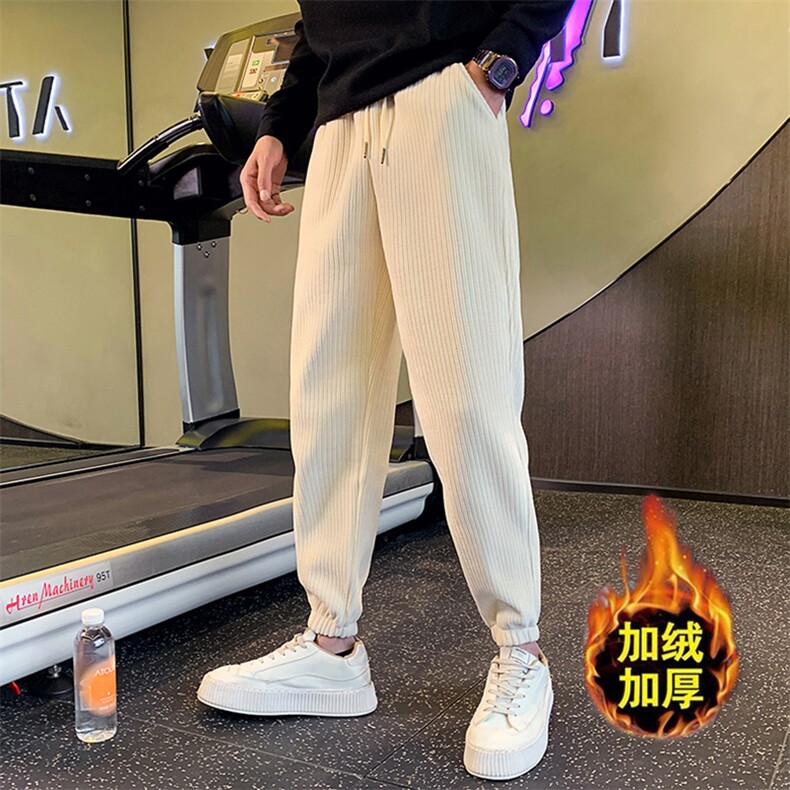社会精神小伙雪尼尔休闲裤男秋冬加绒裤DS-B249-KK97-P58-加绒P68,男装卫衣,星座215（原电商B249）