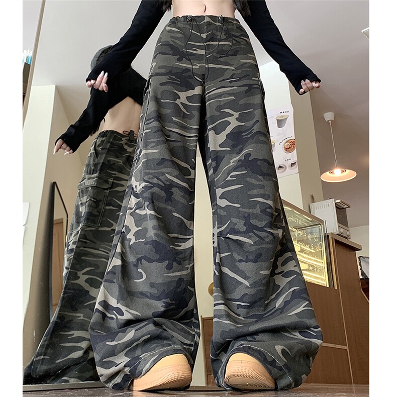 美式高街裤子男潮痞帅炸街迷彩牛仔休闲裤情侣XZ212-QNK7010-P48,男装休闲裤,星座212