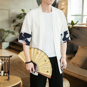 夏 大码风港风外套防晒服开衫薄款道袍披风汉服情侣 F11/P60图片