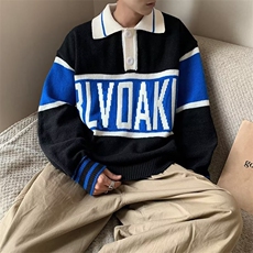 男秋冬季新款潮韩版百搭情侣毛衣针织衫POLO毛衣MY119P40，男装针织衫/毛衣，星座1116-2